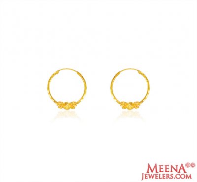 22K Gold Hoop Earrings ( Hoop Earrings )