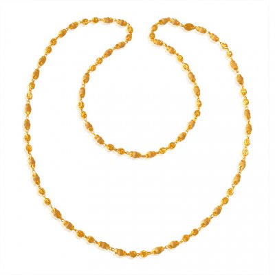 22 Karat Gold Holy White Tulsi Mala ( 22Kt Long Chains (Ladies) )