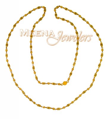 Gold Chain with Rudraksha ( 22Kt Long Chains (Ladies) )