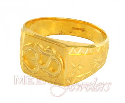 22Kt Gold OM Ring ( Religious Rings )