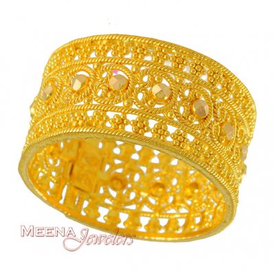 22Kt Indian Filigree Band ( Ladies Gold Ring )