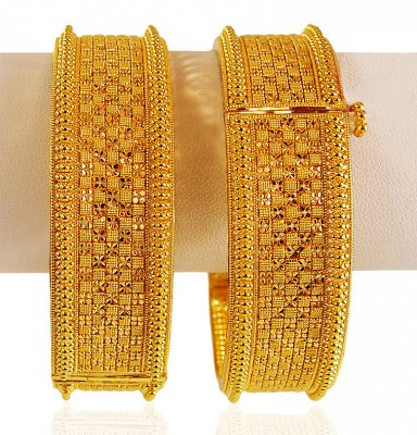 22K Gold Filigree Kada 2 PCs ( Kadas )