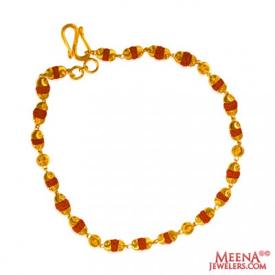 22 Karat Gold Rudraksh Bracelet ( Men`s Bracelets )