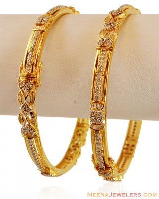 18K Diamond Bangles (2PCs) ( Diamond Bangles )