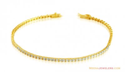 18k Fancy Stones Ladies Bracelet ( Ladies Bracelets )