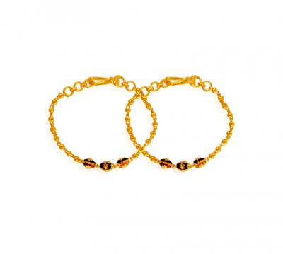 22K Gold Beads Kids Bracelet ( 22Kt Baby Bracelets )