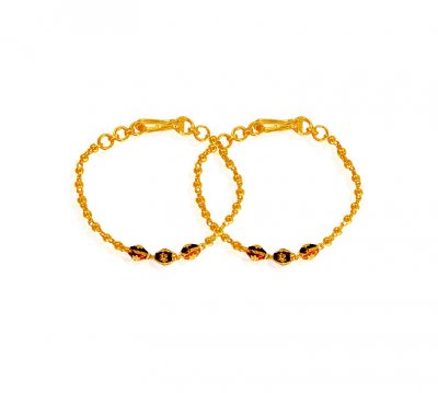 22K Gold Beads Kids Bracelet ( 22Kt Baby Bracelets )