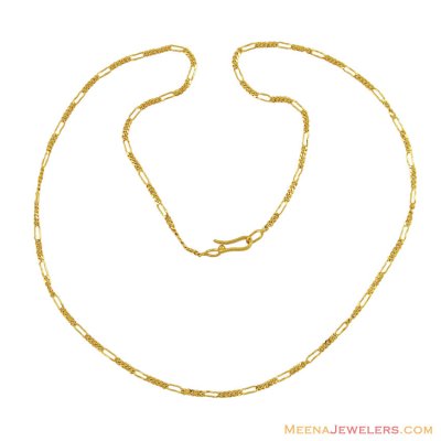 22k Fancy Gold Thin Chain  ( 22Kt Gold Fancy Chains )