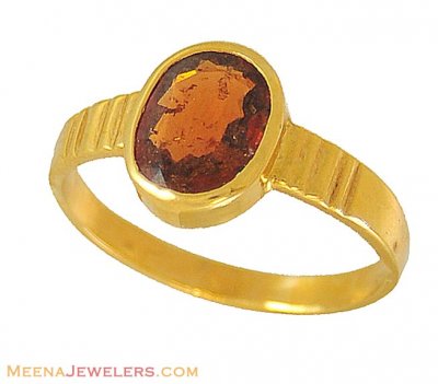 Gomed Astrological Ring (22K) ( Astrological BirthStone Rings )