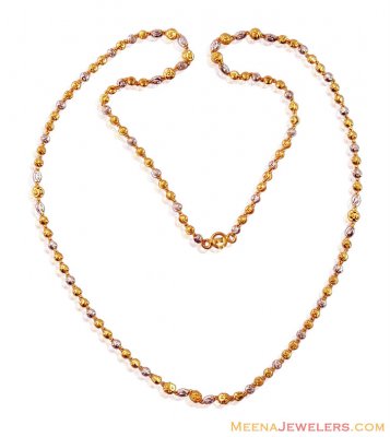 Two Tone 22k Gold Chain (24 IN) ( 22Kt Long Chains (Ladies) )
