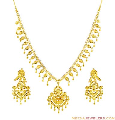 22K Gold Necklace Set ( Light Sets )