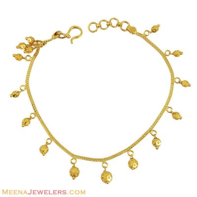 22K Ladies Fancy Balls Bracelet ( Ladies Bracelets )