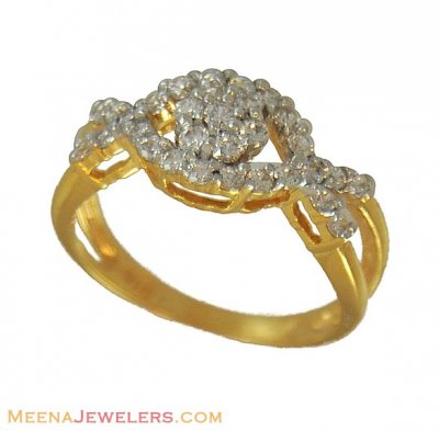 22K Designer Signity Ring ( Ladies Signity Rings )