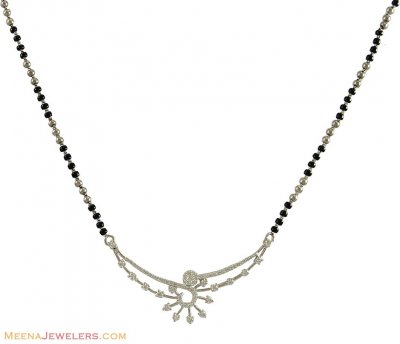 18Kt white Gold Diamond Mangalsutra ( Diamond MangalSutras )