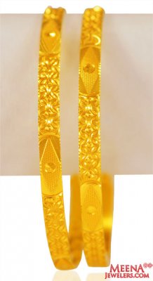 22k Gold Bangles (2 pc) ( Gold Bangles )