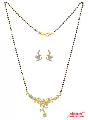 22K Star Signity Mangalsutra Set ( Gold Mangalsutra Sets )