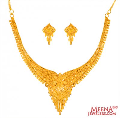 22 Karat Gold Necklace Set ( 22 Kt Gold Sets )