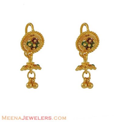 MeenaKari Gold Earrings ( 22Kt Gold Fancy Earrings )