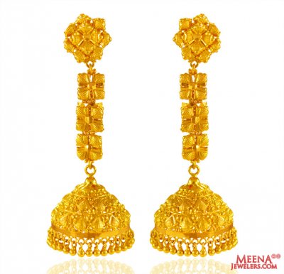 22k Gold Earring ( Long Earrings )