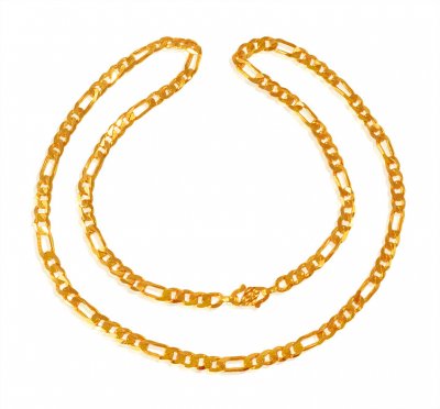 22 Karat Gold Figaro Chain ( Men`s Gold Chains )