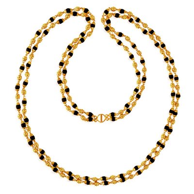 22K Gold Layered Tulsi Mala ( 22Kt Long Chains (Ladies) )