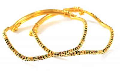 Meenakari Wavy Bangles ( Kadas )