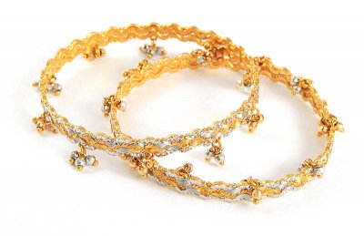 22Kt Gold Two Tone Bangles ( Two Tone Bangles )