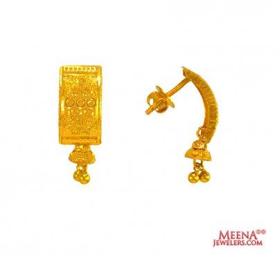 22 Kt Gold Earrings ( 22 Kt Gold Tops )