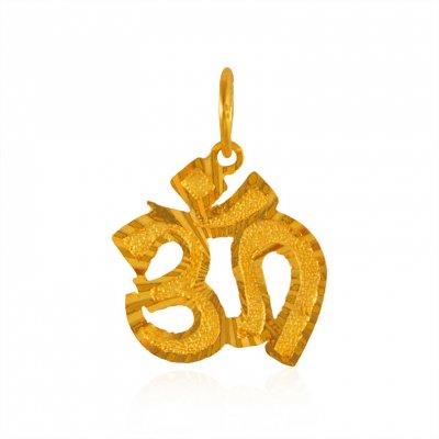 22K Gold Om Pendant ( Om Pendants )