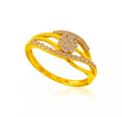 22k Gold Designer Ring  ( Ladies Signity Rings )