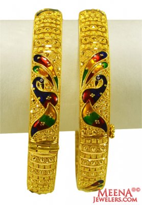 22 kt Gold Peacock Kadas(2PCS)  ( Kadas )