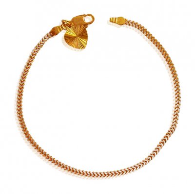 22K Twon Tone Fox Tail Bracelet ( Ladies Bracelets )