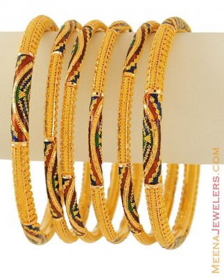 Meenakari Bangle Set (4 Pcs) ( Set of Bangles )