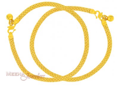 22Kt Gold Anklets (1 Pair) ( Gold Anklets )