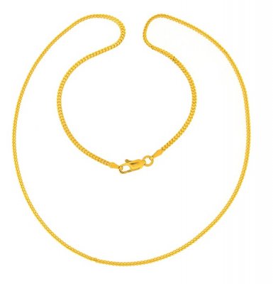 Gold Foxtail Chain (18 Inch) ( Plain Gold Chains )