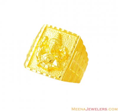 22k Mens Religious Ganesha Ring ( Religious Rings )