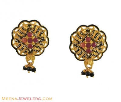 22Kt Gold Tops with Ruby ( 22 Kt Gold Tops )