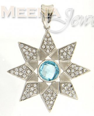 18 Kt White Gold Fancy Pendant ( Fancy Pendants )