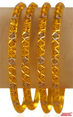 22kt Gold Bangles (4 pcs) ( Set of Bangles )