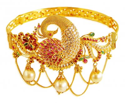 22kt Gold Precious Stone Armlet ( Gold Armlet (Baju Bandh) )