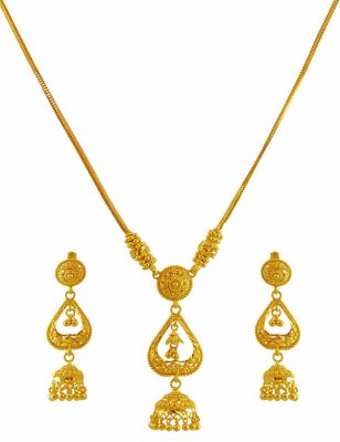 Pendant Style Necklace Set 22K ( Light Sets )