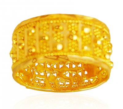 22k Gold Filigree Band  ( Ladies Gold Ring )