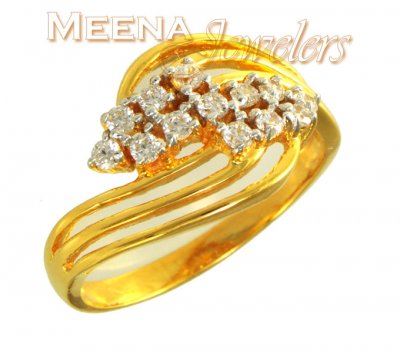 22Kt Gold Ladies Signity Ring ( Ladies Signity Rings )