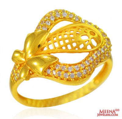 22Kt Gold  Designer Ladies Ring  ( Ladies Signity Rings )