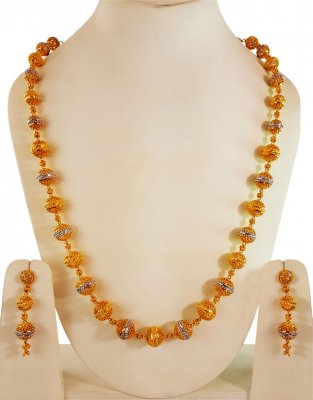 22K Yellow Gold Necklace Set ( 22 Kt Gold Sets )