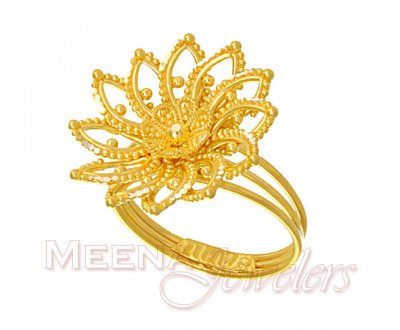 Designer Ladies Gold Ring ( Ladies Gold Ring )