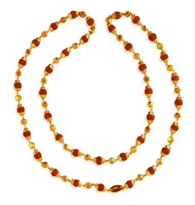 22 K Gold Rudraksh Mala 24In ( Men`s Gold Chains )