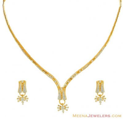 Diamond Necklace Set ( Fancy) ( Diamond Necklace Sets )