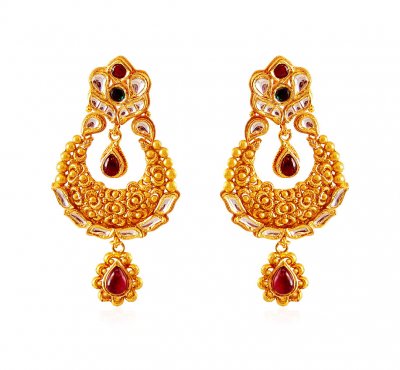 22K Gold Antique Chand Bali ( Exquisite Earrings )
