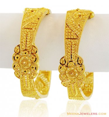 Floral Design 22k Gold Kada (1 Pc only) ( Kadas )